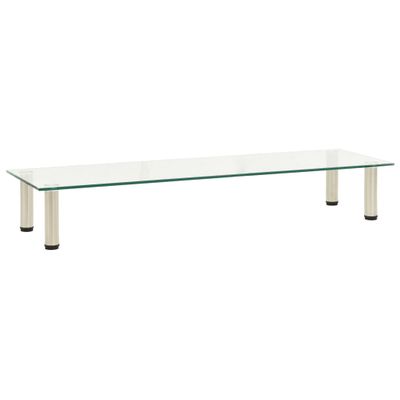 vidaXL TV stolík, priehľadný 120x35x17 cm, tvrdené sklo
