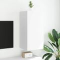 vidaXL TV nástenná skrinka s LED svetlami biela 40,5x35x80 cm