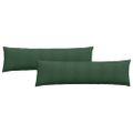 vidaXL Vankúše na pohovku 2 pcs Tmavozelená 145 x 40 cm