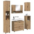 vidaXL Sada kúpeľňového nábytku 5 ks Remeselný dub 35 x 30 x 192 cm