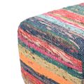 vidaXL lavička 110 x 30 x 45 cm Skutočná koža Viacfarebný