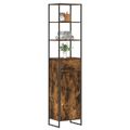 vidaXL Kúpeľňová skriňa Dymová dub 40 x 30 x 180 cm Kompozitné drevo