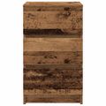vidaXL Nočné skrinky s 3 zásuvkami 2 ks staré drevo 39x35x65 cm