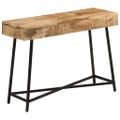 vidaXL Toaletný stolík 105x35x75 cm surový mangovníkový masív a železo