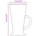 vidaXL Poháre na latte s uchom 6 ks 250 ml