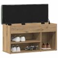 vidaXL Lavička na topánky Artisan Dub 82x32x45,5 cm Konštrukčné drevo