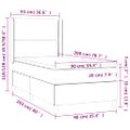 vidaXL Posteľ boxsping s matracom a LED čierna 90x200 cm látka