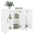 vidaXL Komoda biela 90x34x80 cm kompozitné drevo