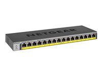 Prepínač - neriadený - 16 x 10/100/1000 (PoE+) - desktop, montáž do rozvádzača, na montáž na stenu - PoE+ (183 W) - DC napájanie