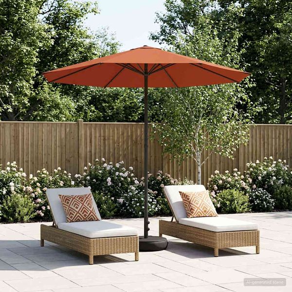 vidaXL Záhradný slnečník s podstavcom 230 x 230 cm Polyester