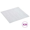 vidaXL Samo-lepiace podlahové dosky Biela 30,5 x 30,5 cm 20 ks PVC