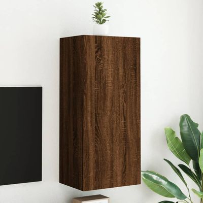 vidaXL TV nástenná skrinka hnedý dub 40,5x30x90 cm kompozitné drevo