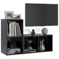 vidaXL TV skrinky 2 ks lesklé čierne 72x35x36,5 cm drevotrieska