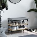 vidaXL Lavička na topánky dub sonoma 62x32x47 cm kompozitné drevo