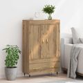 vidaXL Highboard Remeselný dub 69,5 x 31 x 115 cm Kompozitné drevo