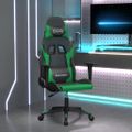 vidaXL Herná stolička čierna a zelená umelá koža