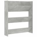 vidaXL Nástenná skrinka na topánky, betónovo sivá 80x18x90 cm