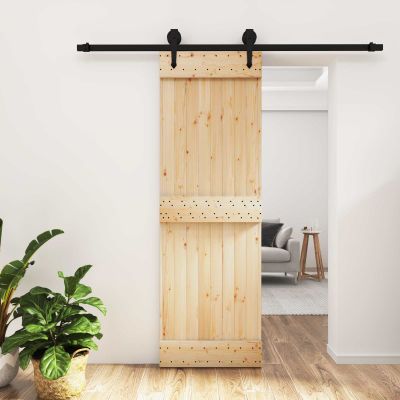 vidaXL Posuvné dvere Prírodná a čierna 70 x 210 cm