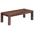 vidaXL Konferenčný stolík, sivý 110x50x35 cm, drevený masív