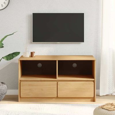 vidaXL Skrinka so zásuvkami SAUDA dub 99x43x55 cm borovicový masív