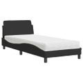 vidaXL Posteľ s matracom Dover čierny 90x190 cm zamat