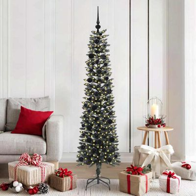 vidaXL Umelý vianočný stromček Zelená 180 cm PVC, plast a oceľ