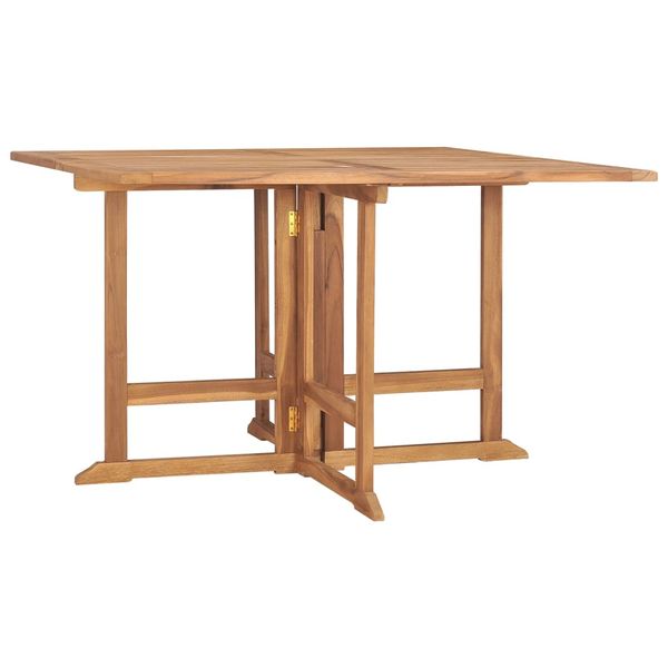 vidaXL Skladací záhradný jedálenský stôl 110x110x75 cm tíkový masív