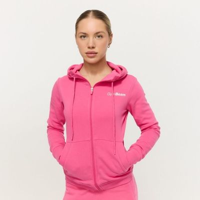 Dámska mikina so zipsom Limitless Dragonfruit - GymBeam, veľkosť L