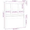 vidaXL Čelo postele sivé 80,5x4x100 cm masívna borovica