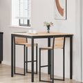 vidaXL Barový stôl 110 x 110 x 105 cm Masívne borovicové drevo
