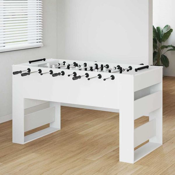 vidaXL Stolný futbal Biely 146,5 x 74 x 85 cm Kompozitné drevo