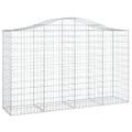 vidaXL Oblúkové gabionové koše 12 ks 200x50x120/140 cm pozink. železo