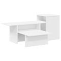 vidaXL Konzolový stôl Biela 91,5 x 35 x 38,5 cm Kompozitné drevo