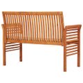 vidaXL 2-miestna záhradná lavica s vankúšmi 120 cm akáciový masív
