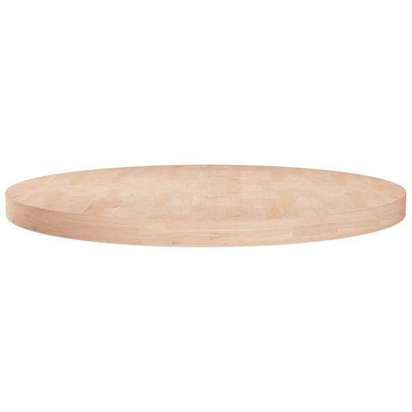 vidaXL Okrúhla stolová doska Ø70x4 cm neošetrený dubový masív