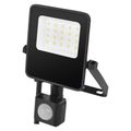LED reflektor VISIO s pohybovým čidlom, 10W, neutrálna biela, čierný