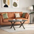 vidaXL Nohy konferenčného stolíka v tvare X, 2 ks, prírodná oceľ, 70 x (42-43) cm, oceľ