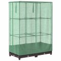 vidaXL Záhon s krytom na skleník ratanový vzhľad 80x40x123 cm