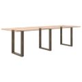 vidaXL Nohy k jedálenskému stolu v tvare U, 3 ks, prírodná oceľ, 70 x (72-73) cm, oceľ