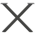 vidaXL Nohy konferenčného stolíka v tvare X, 2 ks, antracitové, 50 x (42-43) cm, oceľ