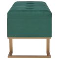 vidaXL Lavica s úložným priestorom 105 cm, zelená, zamat