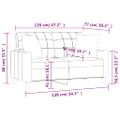 vidaXL 2-miestna pohovka s vankúšmi sivá 120 cm umelá koža