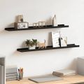 vidaXL Poličky na zarámované obrázky 2 ks čierne 80x9x3 cm MDF