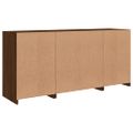 vidaXL Komoda s LED svetlami hnedý dub 142,5x37x67 cm