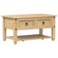 vidaXL Konferenčný stolík zásuvkový Corona 85x50x45cm borovicový masív