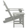 vidaXL Záhradná stolička Adirondack so stolíkom jedľový masív sivá