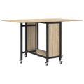 vidaXL Skladací jedálenský stôl s kolieskami 130 x 80 x 76,5 cm