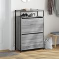 vidaXL Botník sivý dub sonoma 75x34x112 cm kompozitné drevo