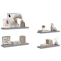 vidaXL Plávajúce nástenné police 4 ks, sivé 80x23,5x3,8 cm, MDF