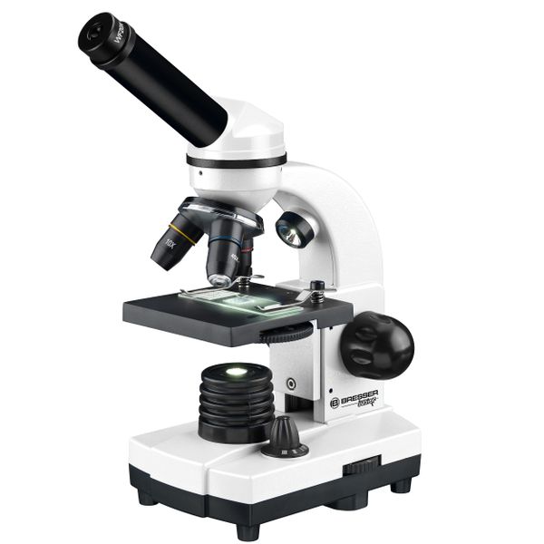 Mikroskop Bresser Junior Biolux SEL 40–1600x s kufríkom, biely